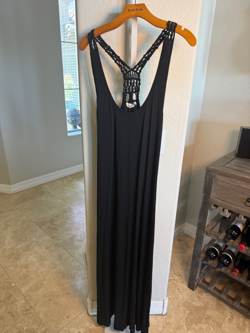 lovestitch Black Maxi Dress with Macramé Back